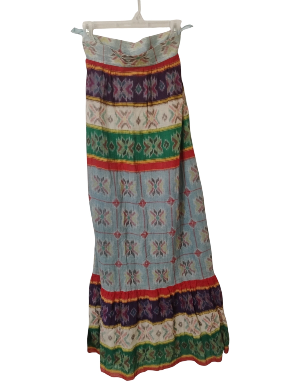 Georges Bankual Rare Vintage Bohemian Multi-Color Maxi Skirt